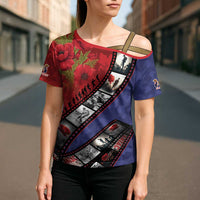 Personalised ANZAC Spirit 1915-2026 Filmstrip Tribute Cross Shoulder Shirt Lest We Forget 25 April