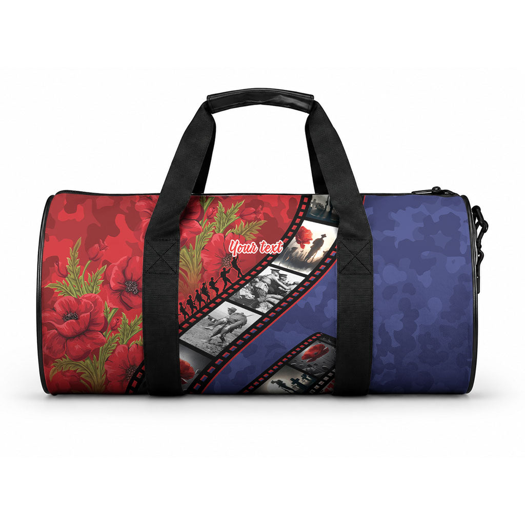 Personalised ANZAC Spirit 1915-2026 Filmstrip Tribute Duffle Bag Lest We Forget 25 April LT9 One size Red - Polynesian Pride