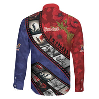 Personalised ANZAC Spirit 1915-2026 Filmstrip Tribute Family Matching Off Shoulder Maxi Dress and Hawaiian Shirt Lest We Forget 25 April LT9 - Polynesian Pride