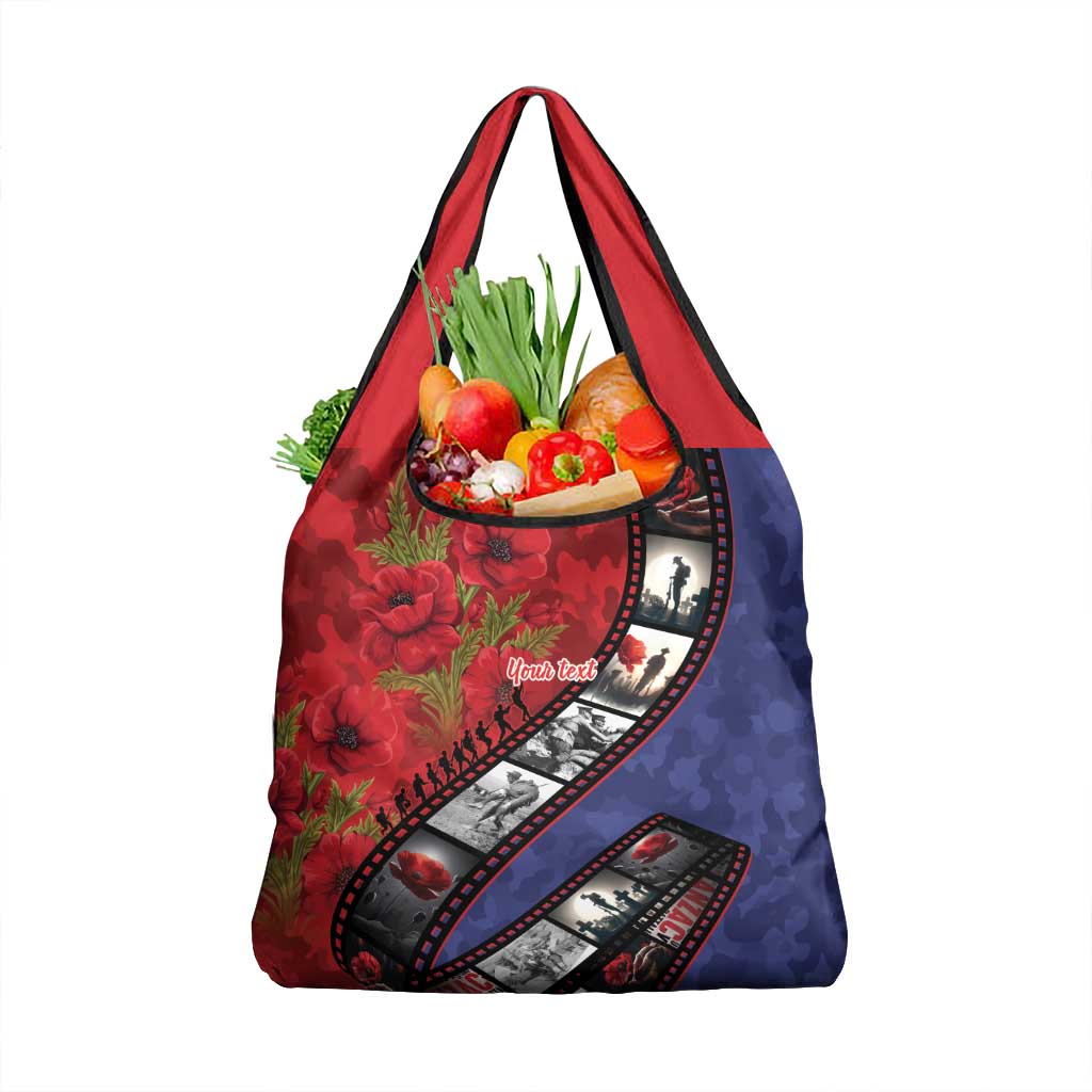 Personalised ANZAC Spirit 1915-2026 Filmstrip Tribute Grocery Bag Lest We Forget 25 April