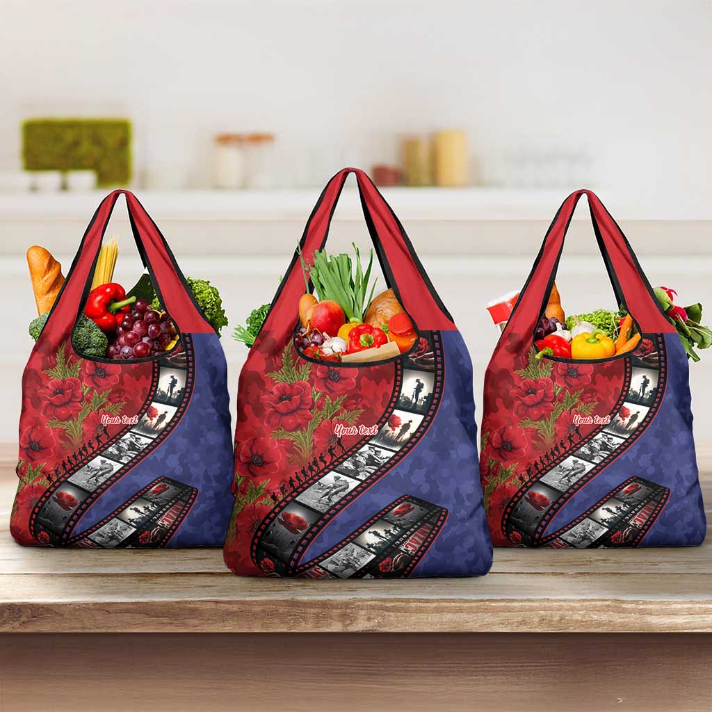 Personalised ANZAC Spirit 1915-2026 Filmstrip Tribute Grocery Bag Lest We Forget 25 April