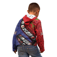 Personalised ANZAC Spirit 1915-2026 Filmstrip Tribute Kid Hoodie Lest We Forget 25 April LT9 - Polynesian Pride