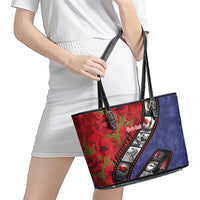 Personalised ANZAC Spirit 1915-2026 Filmstrip Tribute Leather Tote Bag Lest We Forget 25 April