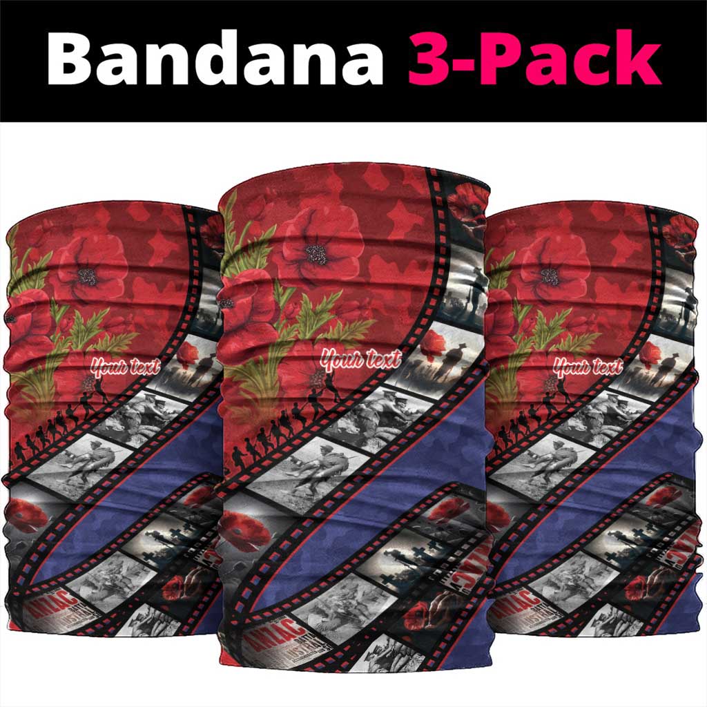 Personalised ANZAC Spirit 1915-2026 Filmstrip Tribute Neck Gaiter Lest We Forget 25 April