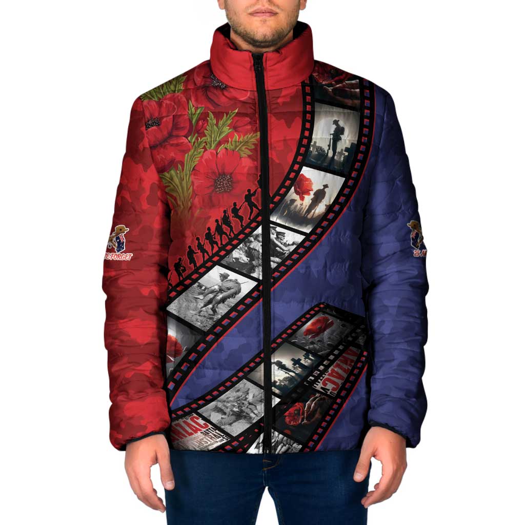 Personalised ANZAC Spirit 1915-2026 Filmstrip Tribute Padded Jacket Lest We Forget 25 April