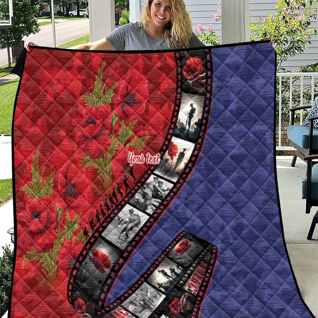 Personalised ANZAC Spirit 1915-2026 Filmstrip Tribute Quilt Lest We Forget 25 April