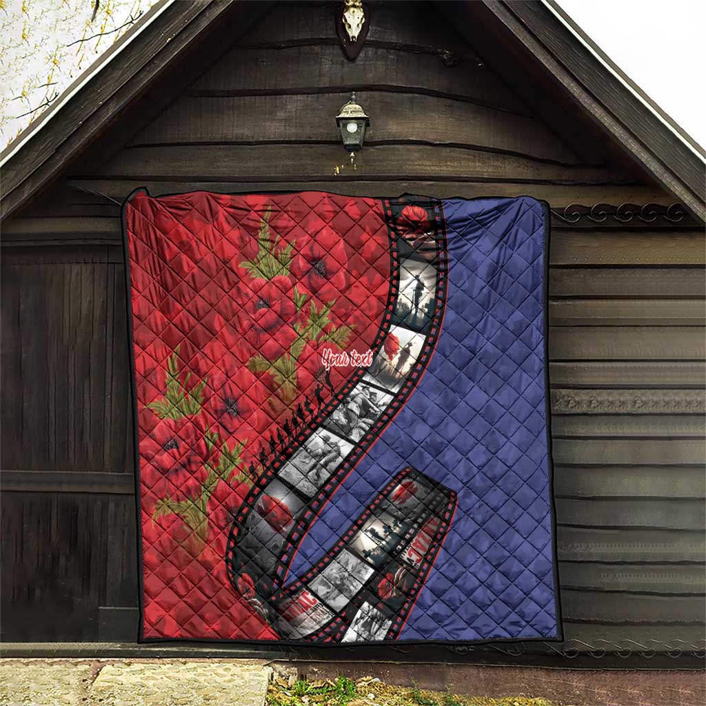 Personalised ANZAC Spirit 1915-2026 Filmstrip Tribute Quilt Lest We Forget 25 April
