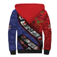 Personalised ANZAC Spirit 1915-2026 Filmstrip Tribute Sherpa Hoodie Lest We Forget 25 April LT9 - Polynesian Pride