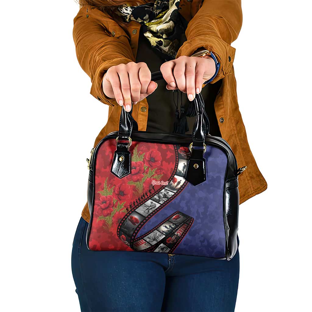 Personalised ANZAC Spirit 1915-2026 Filmstrip Tribute Shoulder Handbag Lest We Forget 25 April