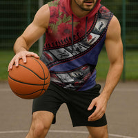 Personalised ANZAC Spirit 1915-2026 Filmstrip Tribute Sleeveless Hoodie Lest We Forget 25 April LT9 - Polynesian Pride