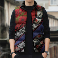 Personalised ANZAC Spirit 1915-2026 Filmstrip Tribute Sleeveless Puffer Jacket Lest We Forget 25 April