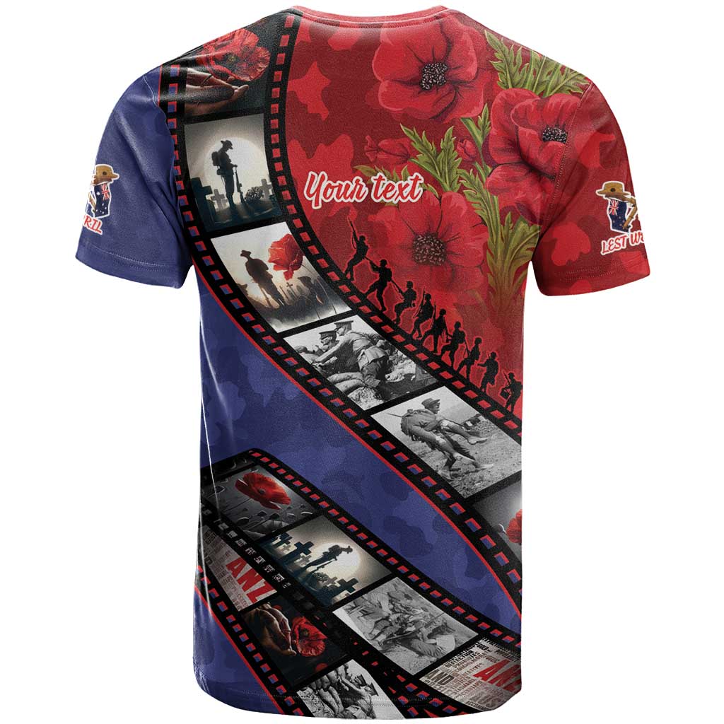 Personalised ANZAC Spirit 1915-2026 Filmstrip Tribute T Shirt Lest We Forget 25 April