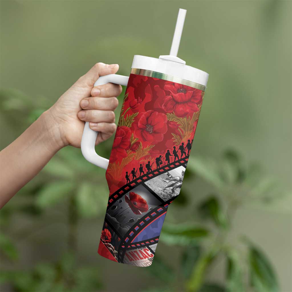 Personalised ANZAC Spirit 1915-2026 Filmstrip Tribute Tumbler With Handle Lest We Forget 25 April