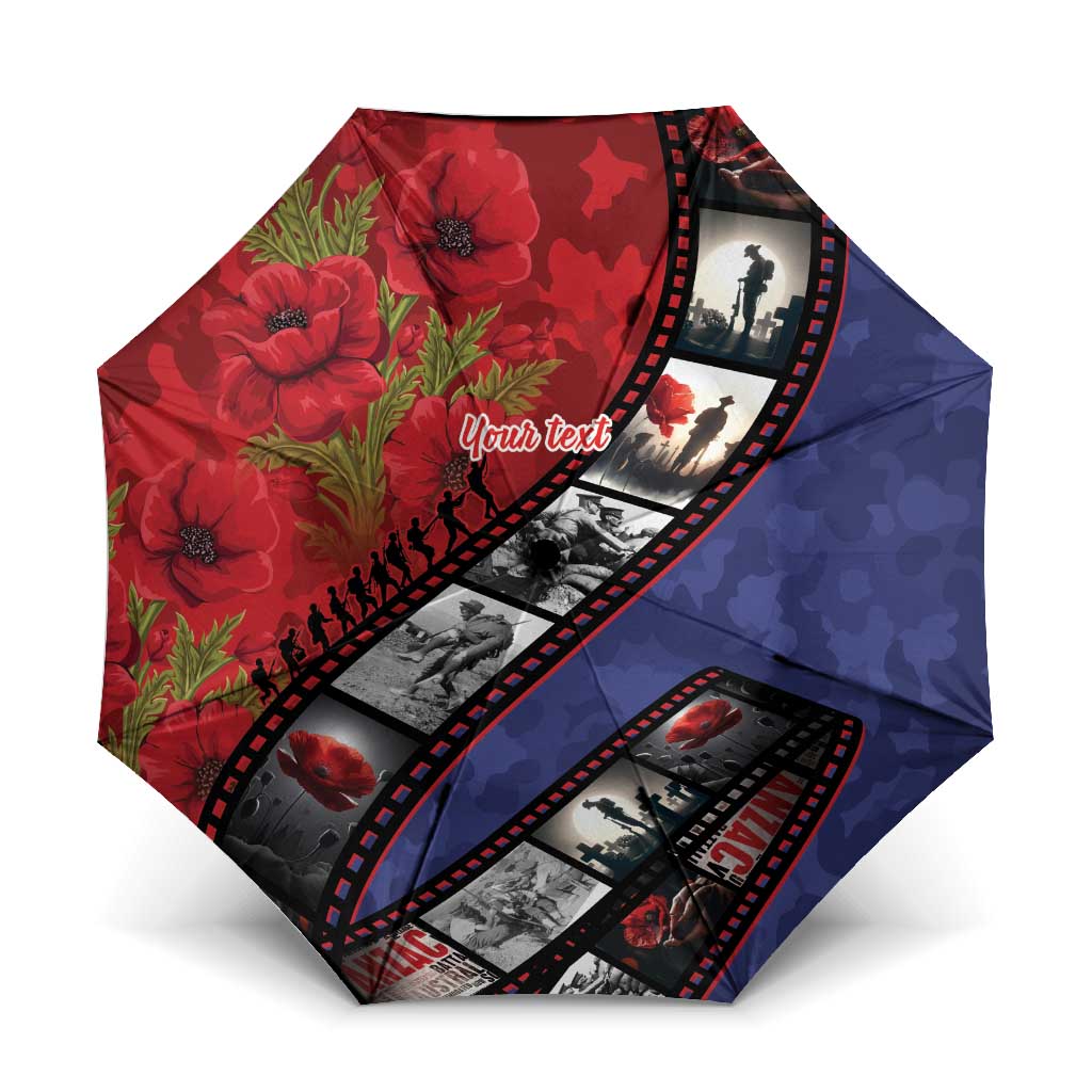 Personalised ANZAC Spirit 1915-2026 Filmstrip Tribute Umbrella Lest We Forget 25 April