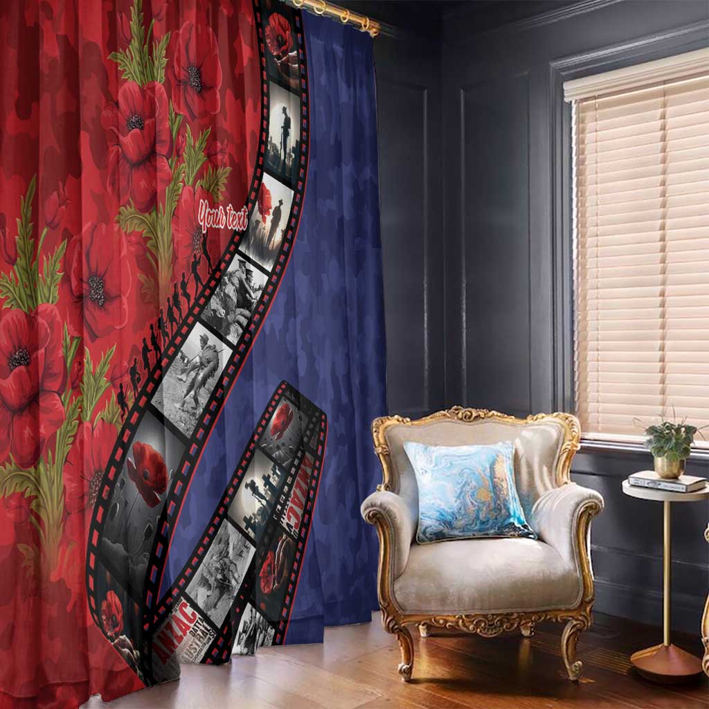 Personalised ANZAC Spirit 1915-2026 Filmstrip Tribute Window Curtain Lest We Forget 25 April
