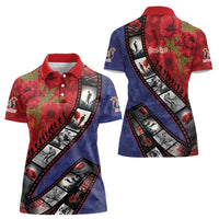 Personalised ANZAC Spirit 1915-2026 Filmstrip Tribute Women Polo Shirt Lest We Forget 25 April