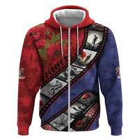 Personalised ANZAC Spirit 1915-2026 Filmstrip Tribute Zip Hoodie Lest We Forget 25 April