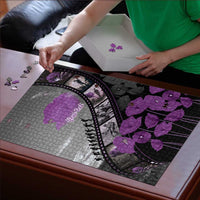 Personalised Remembering ANZAC Lest We Forget Puzzle Vintage Film Frame Memorial Purple Poppy