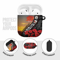 Personalised Remembering ANZAC Lest We Forget AirPods Case Vintage Film Frame Memorial Red Poppy