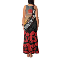 Personalised Remembering ANZAC Lest We Forget Family Matching Tank Maxi Dress and Hawaiian Shirt Vintage Film Frame Memorial Red Poppy LT9 - Polynesian Pride