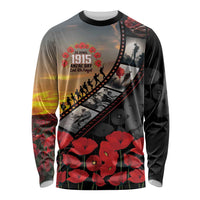 Personalised Remembering ANZAC Lest We Forget Long Sleeve Shirt Vintage Film Frame Memorial Red Poppy