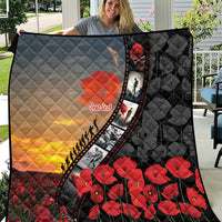 Personalised Remembering ANZAC Lest We Forget Quilt Vintage Film Frame Memorial Red Poppy