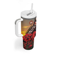 Personalised Remembering ANZAC Lest We Forget Tumbler With Handle Vintage Film Frame Memorial Red Poppy