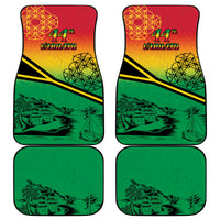 Hapi 44th Indipendens Dei Vanuatu Car Mats Yumi 1980 with Vanuatuan Beach Landscape