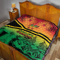 Hapi 44th Indipendens Dei Vanuatu Quilt Yumi 1980 with Vanuatuan Beach Landscape
