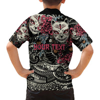 Personalized Japanese Kitsune Mask Family Matching Puletasi and Hawaiian Shirt With Polynesian Arty Style LT9 - Polynesian Pride