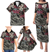 Personalized Japanese Kitsune Mask Family Matching Puletasi and Hawaiian Shirt With Polynesian Arty Style LT9 - Polynesian Pride