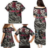 Personalized Japanese Kitsune Mask Family Matching Puletasi and Hawaiian Shirt With Polynesian Arty Style LT9 - Polynesian Pride