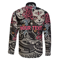 Personalized Japanese Kitsune Mask Family Matching Puletasi and Hawaiian Shirt With Polynesian Arty Style LT9 - Polynesian Pride