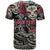 Personalized Japanese Kitsune Mask T Shirt With Polynesian Arty Style