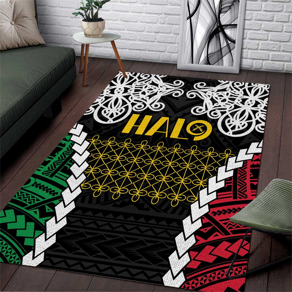 Halo Vanuatu Pride Area Rug Vanuatuan Sand Drawing Pattern