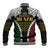 Halo Vanuatu Pride Baseball Jacket Vanuatuan Sand Drawing Pattern