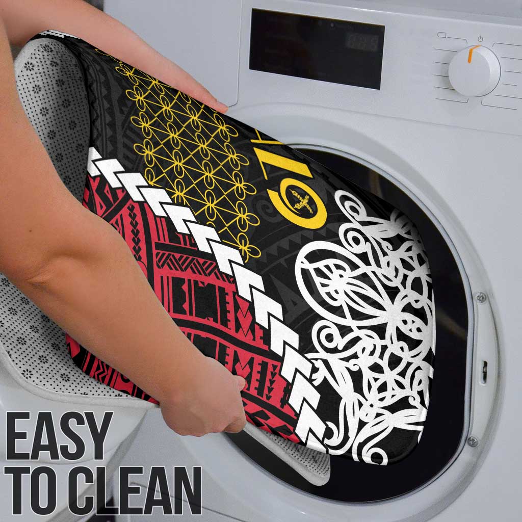 Halo Vanuatu Pride Bathroom Set Vanuatuan Sand Drawing Pattern - Polynesian Pride