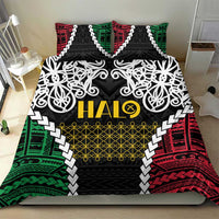 Halo Vanuatu Pride Bedding Set Vanuatuan Sand Drawing Pattern