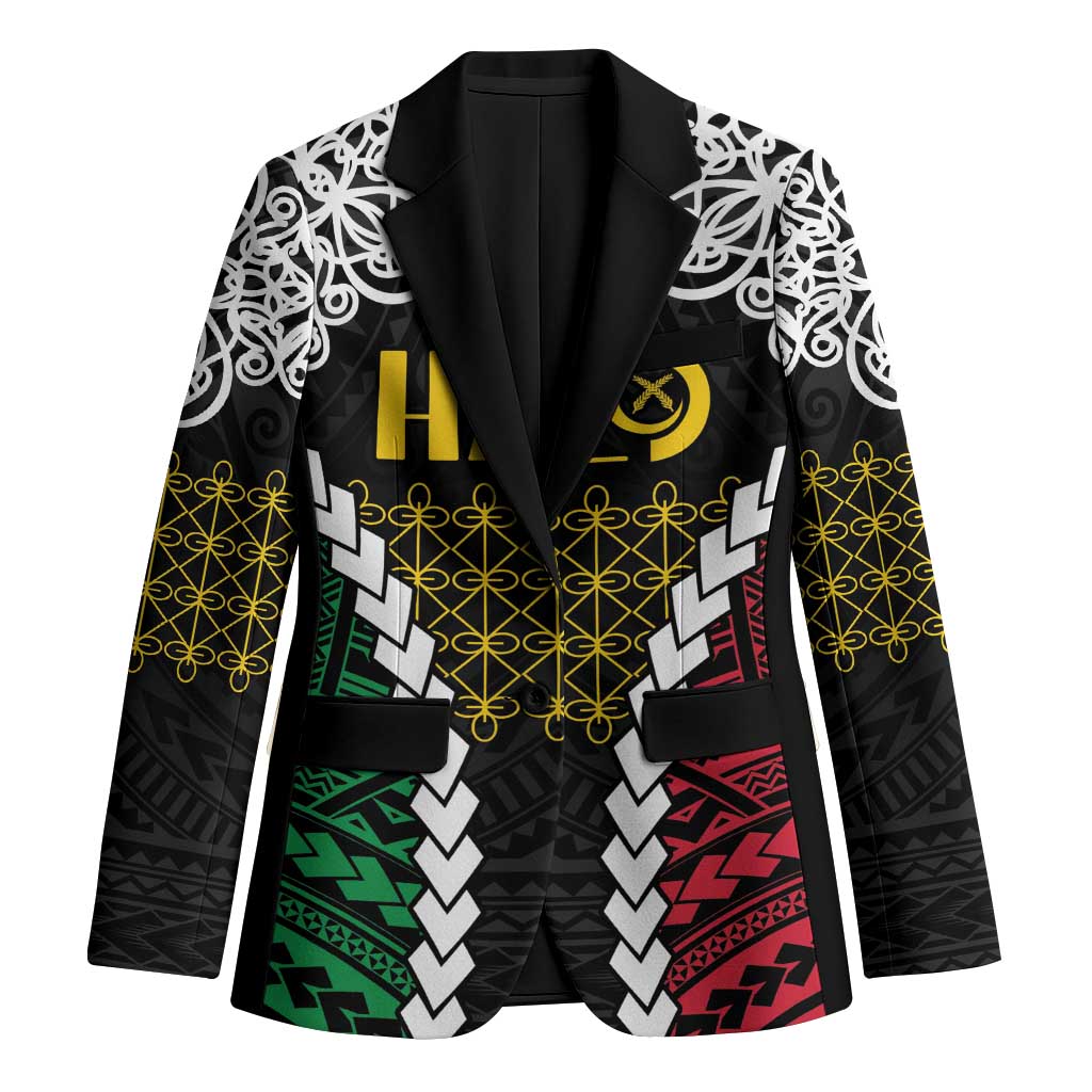 Halo Vanuatu Pride Blazer Vanuatuan Sand Drawing Pattern - Polynesian Pride