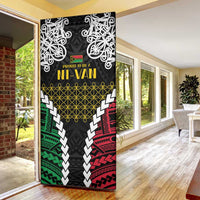 Halo Vanuatu Pride Door Cover Vanuatuan Sand Drawing Pattern - Polynesian Pride