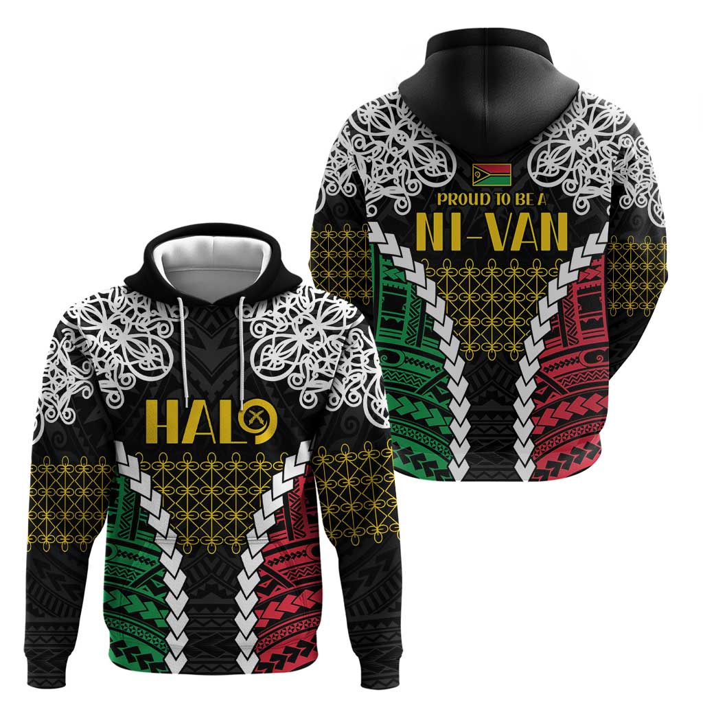 Halo Vanuatu Pride Hoodie Vanuatuan Sand Drawing Pattern