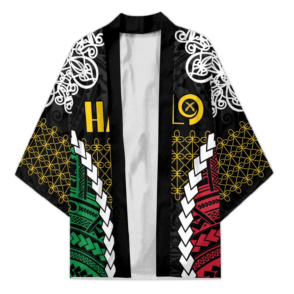 Halo Vanuatu Pride Kimono Vanuatuan Sand Drawing Pattern - Polynesian Pride
