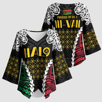 Halo Vanuatu Pride Kimono Sleeve Blouse Vanuatuan Sand Drawing Pattern - Polynesian Pride