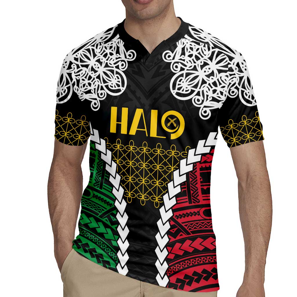 Halo Vanuatu Pride Rugby Jersey Vanuatuan Sand Drawing Pattern