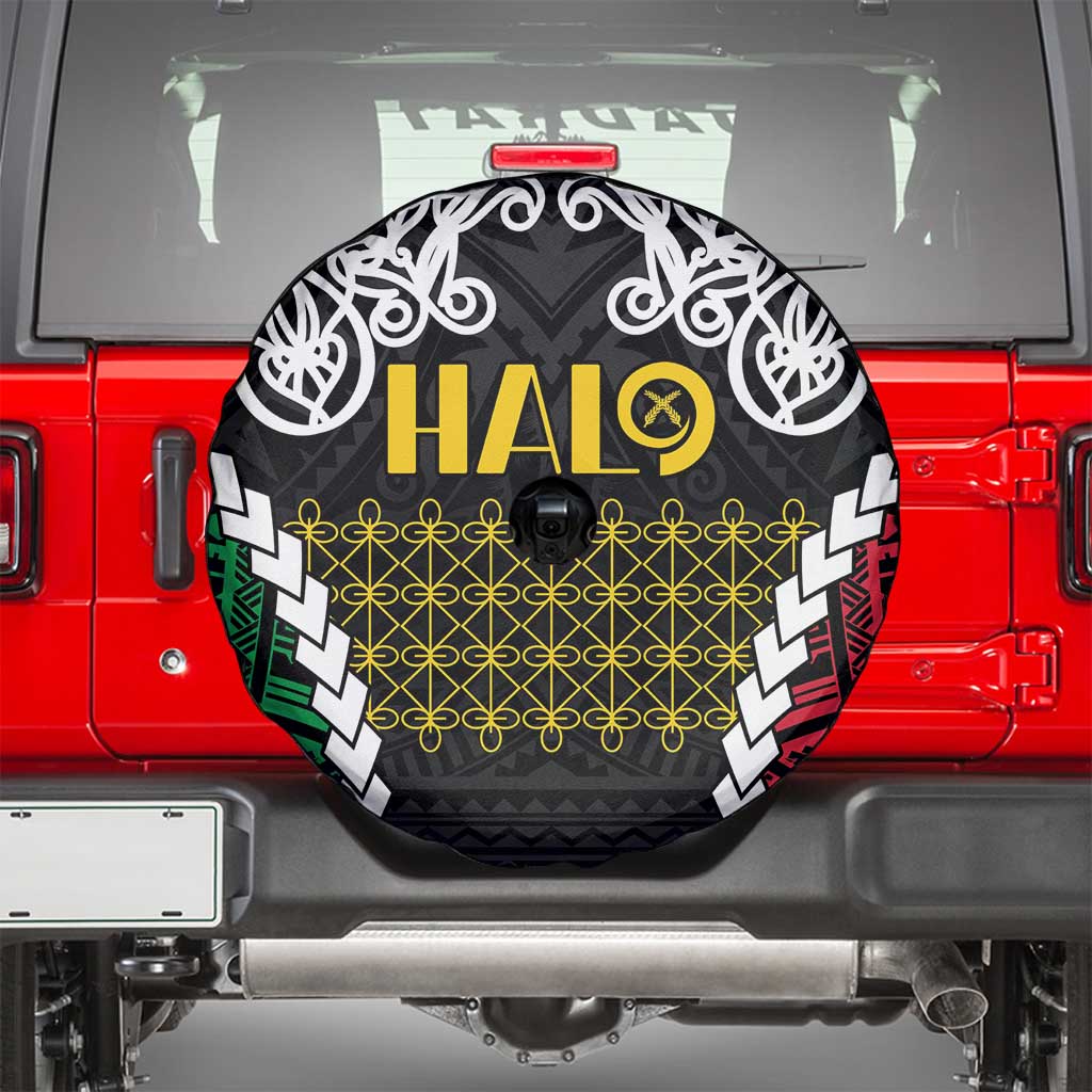 Halo Vanuatu Pride Spare Tire Cover Vanuatuan Sand Drawing Pattern