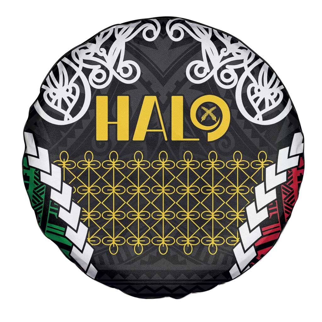 Halo Vanuatu Pride Spare Tire Cover Vanuatuan Sand Drawing Pattern