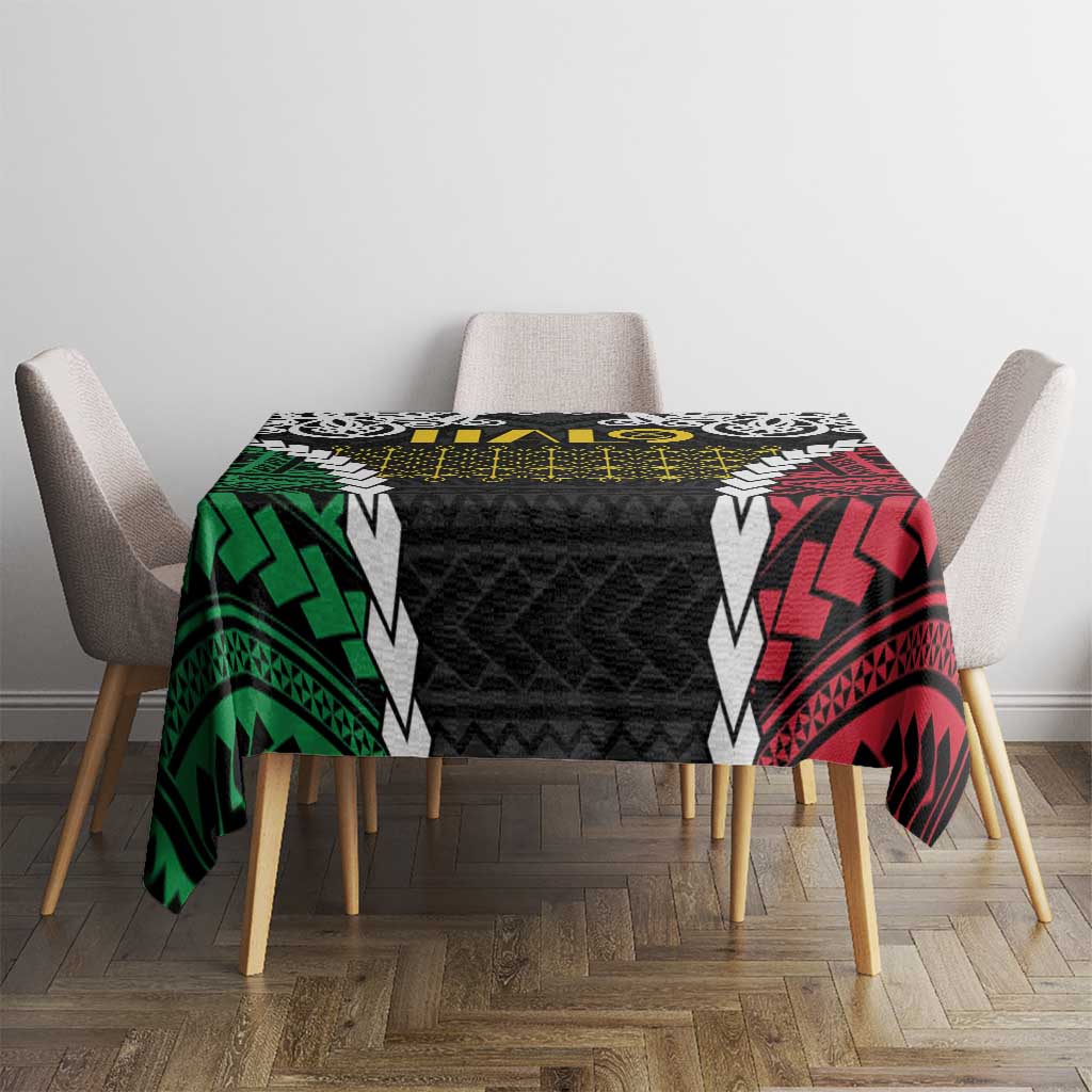 Halo Vanuatu Pride Tablecloth Vanuatuan Sand Drawing Pattern