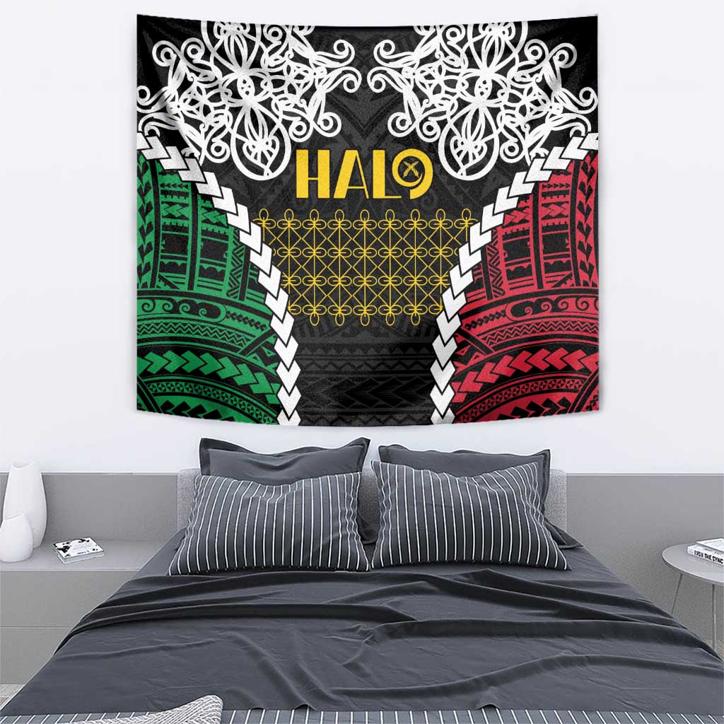 Halo Vanuatu Pride Tapestry Vanuatuan Sand Drawing Pattern