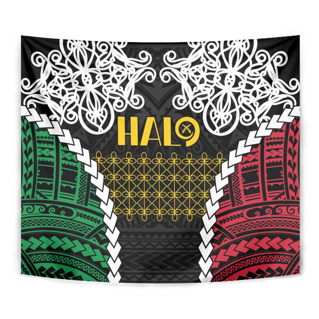 Halo Vanuatu Pride Tapestry Vanuatuan Sand Drawing Pattern