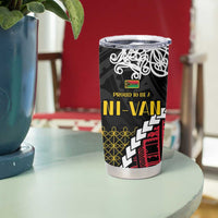 Halo Vanuatu Pride Tumbler Cup Vanuatuan Sand Drawing Pattern